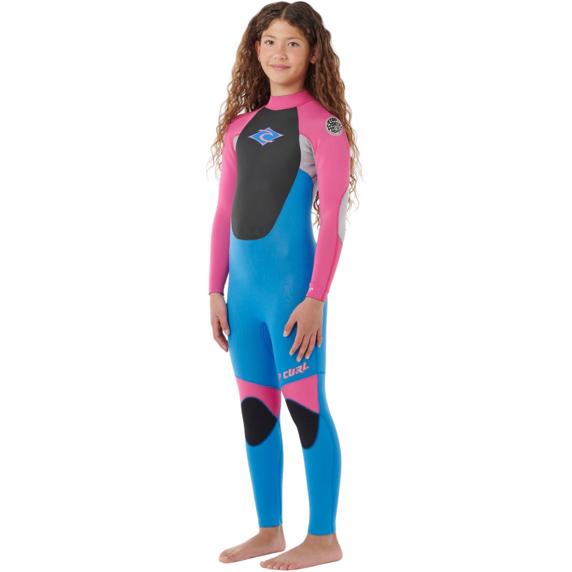 2026 Rip Curl Junior Omega 4/3mm Back Zip Våddragt 13OBFS - Pink